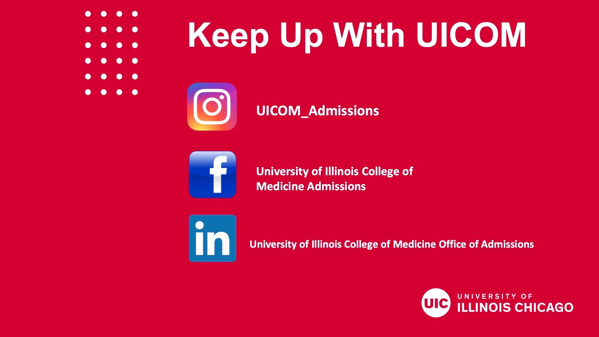 Keep up with UICOM on social media